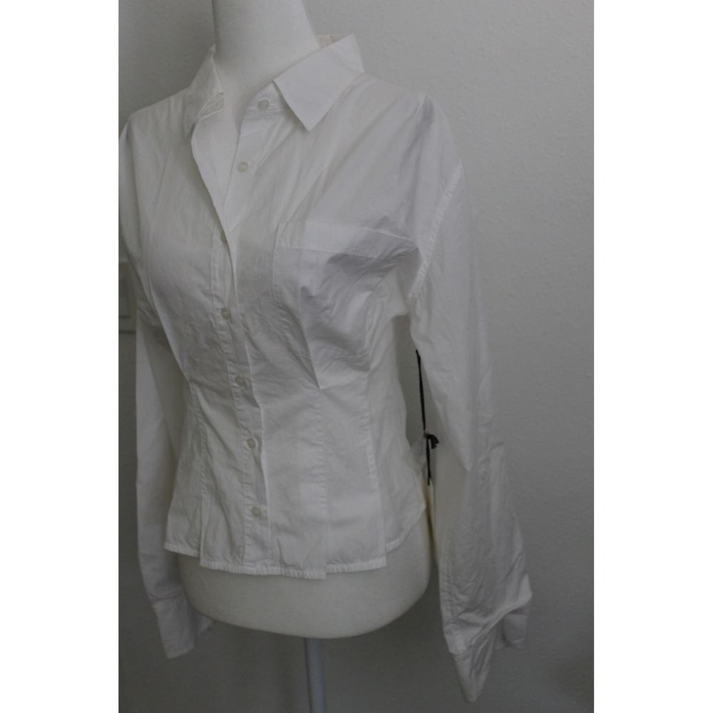 Citizens of Humanity Francis Corset Shirt White Button Down Women's Size S NWT - Picture 2 of 11